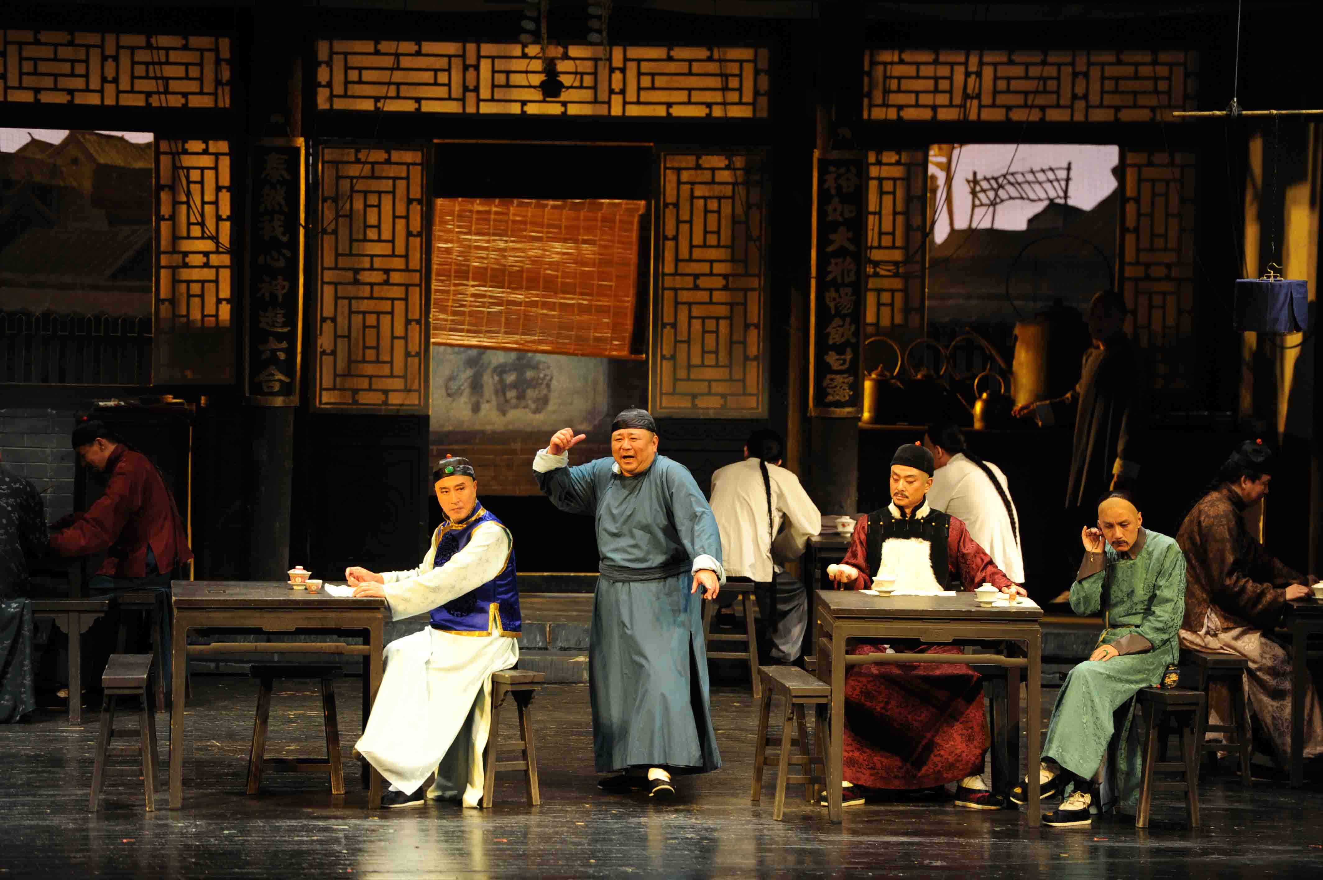 Act I of Teahouse, by Lao She. Photo © Beijing People’s Art Theatre.