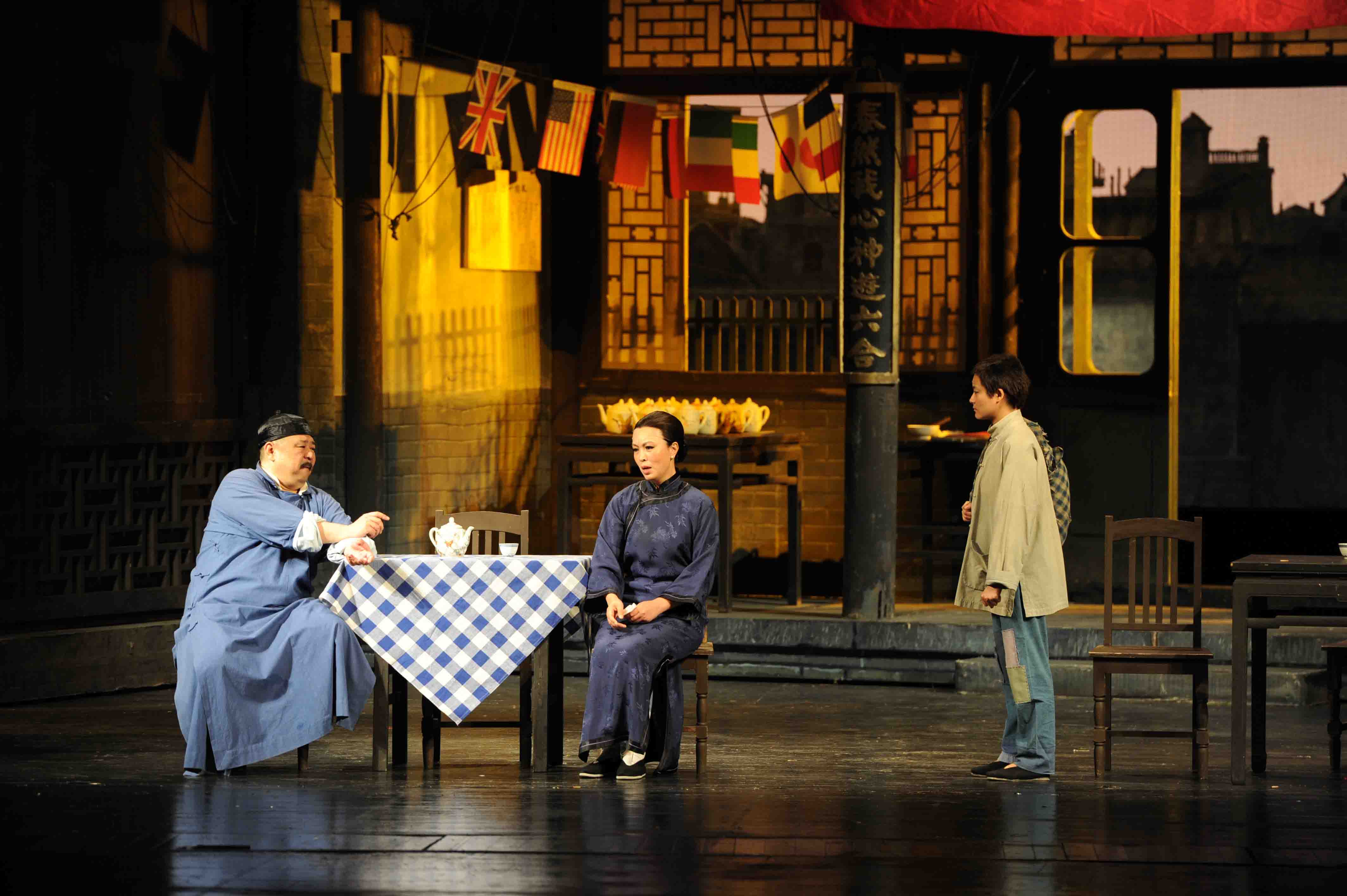 Act II of Teahouse by Lao She. Photo © Beijing People’s Art Theatre.